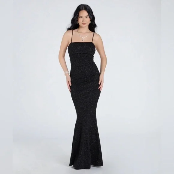 Windsor Black Glitter Bodycon Maxi Dress - Picture 1 of 6